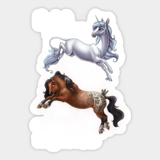 Do What You Love - Horse and Unicorn Sticker